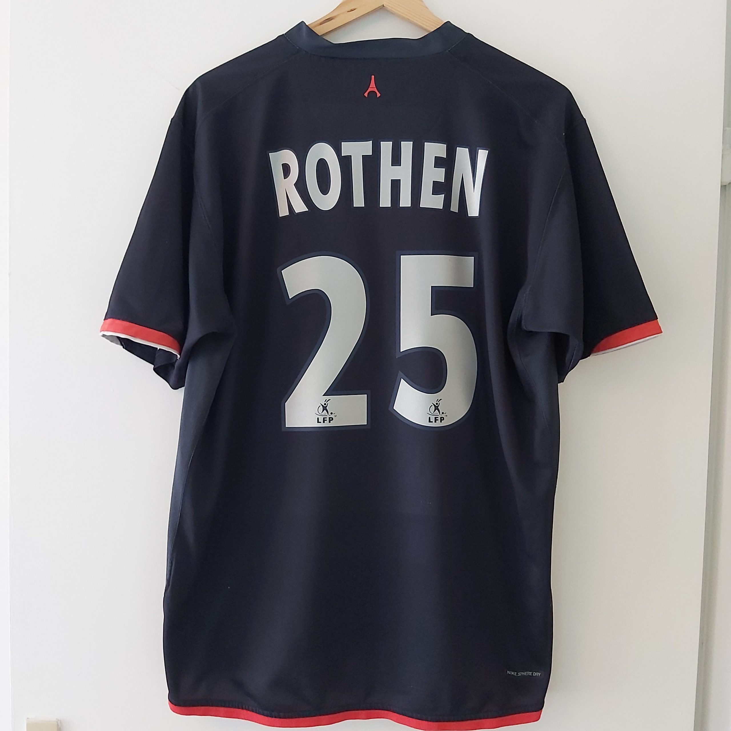 2006-07 PSG Away S/S No.25 ROTHEN League 1 jersey shirt trikot