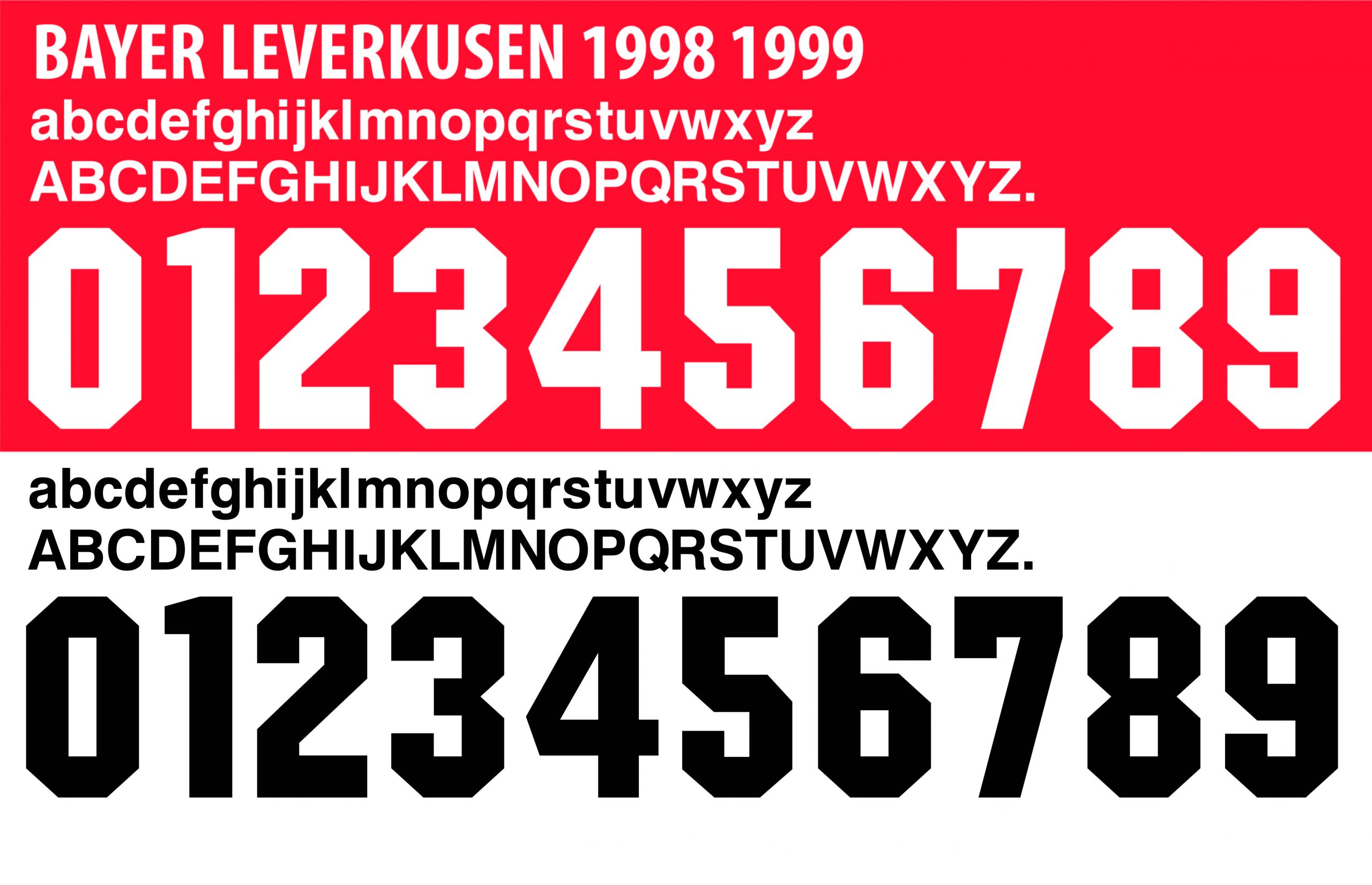 Bayer Leverkusen 1998/1999 - Football Kit Nameset - YFS - Your Football ...