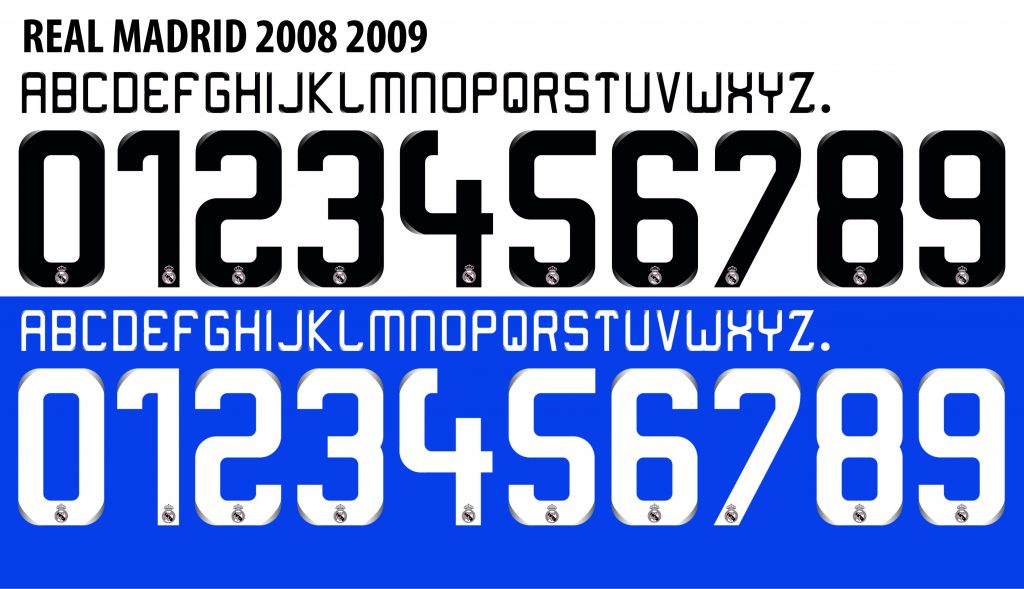 Real Madrid 2008/2009 - Football Kit Nameset - YFS - Your Football Shirt