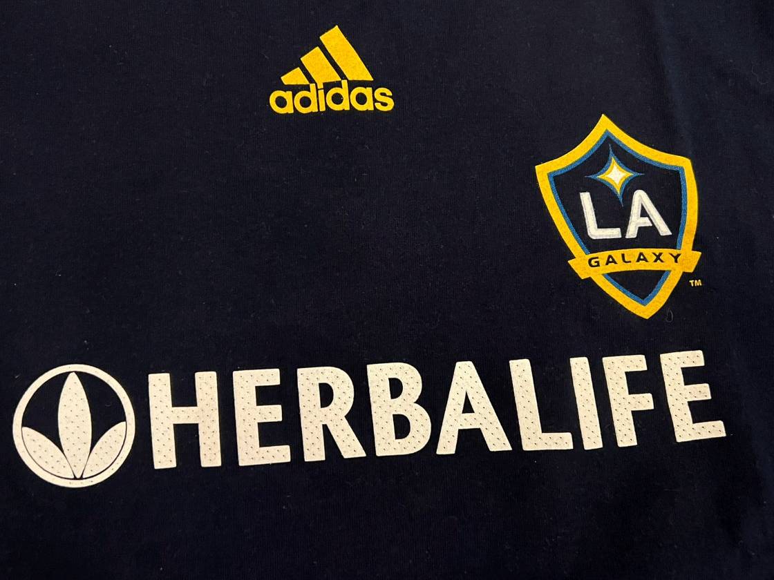 Beckham LA Galaxy Training Shirt Longsleeves Size Large - YFS - Your  Football Shirt