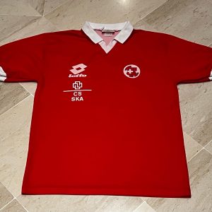 player Issue Rare Switzerland 1994 WC shirt lotto credit Suisse #18