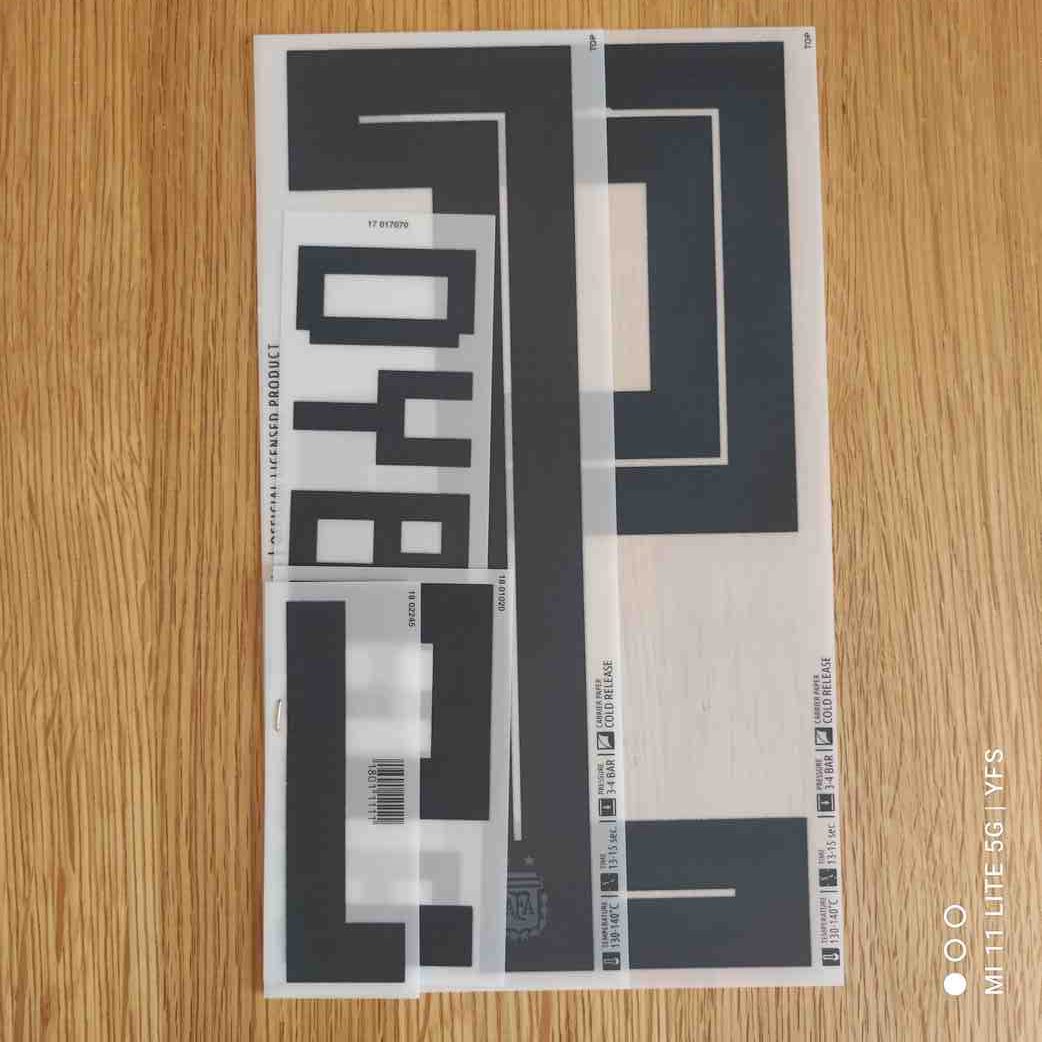 Official nameset Argentina Dybala