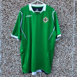 2008 10 Northern Ireland home football shirt Vintage Umbro - L