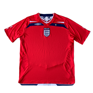 2008 10 ENGLAND AWAY FOOTBALL SHIRT Vintage Umbro - XL