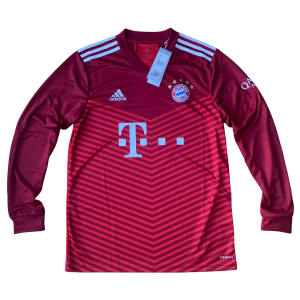 2021 22 BAYERN MUNICH LS HOME FOOTBALL SHIRT DoubleKnit *BNWT* - M