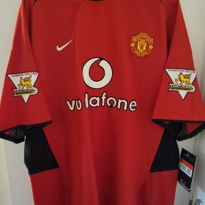 Manchester United 2002 Home Jersey Scholes Full set Brand New With Tag L