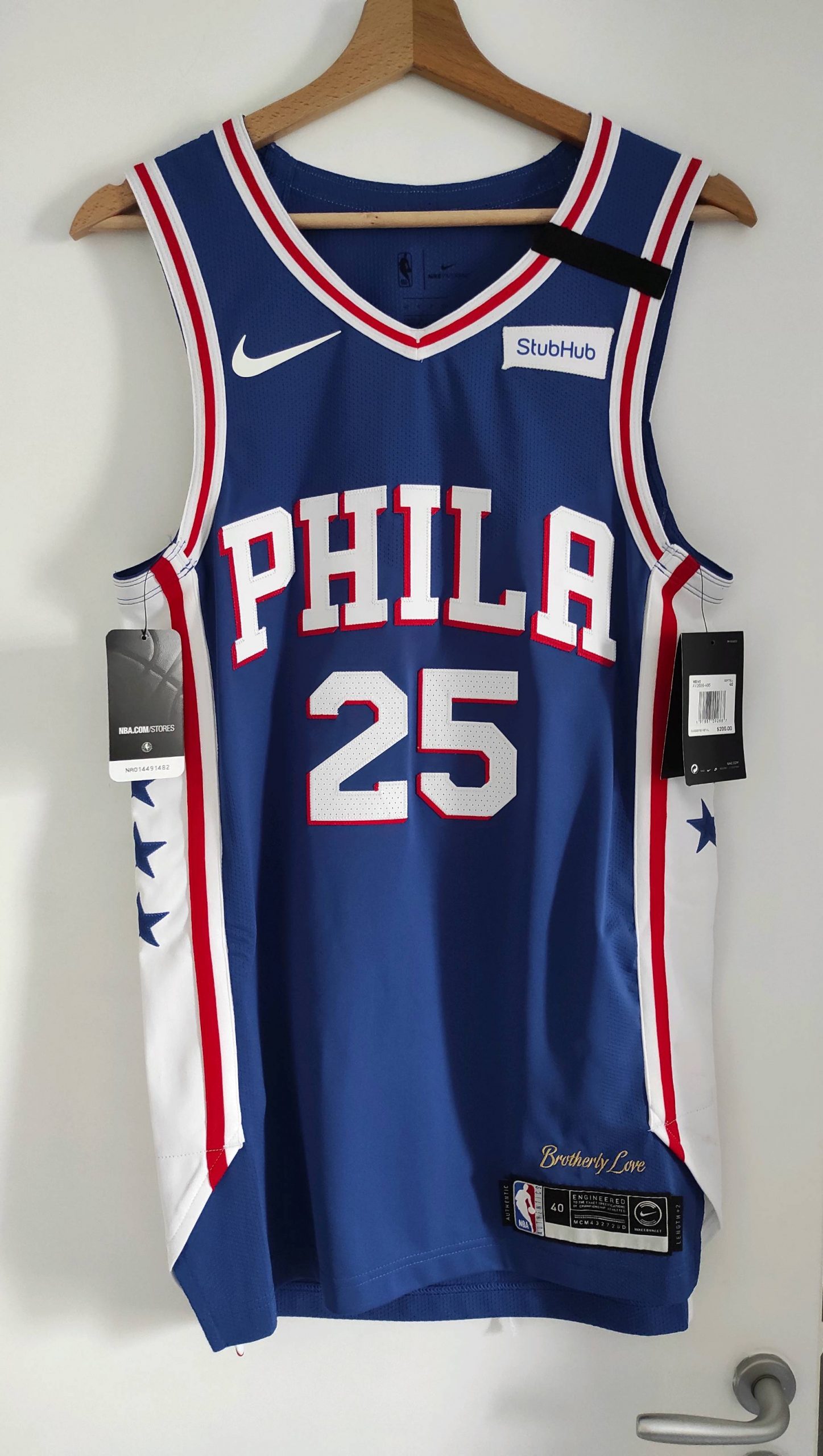 NBA Philadelphie Sixers Nike authentic jersey