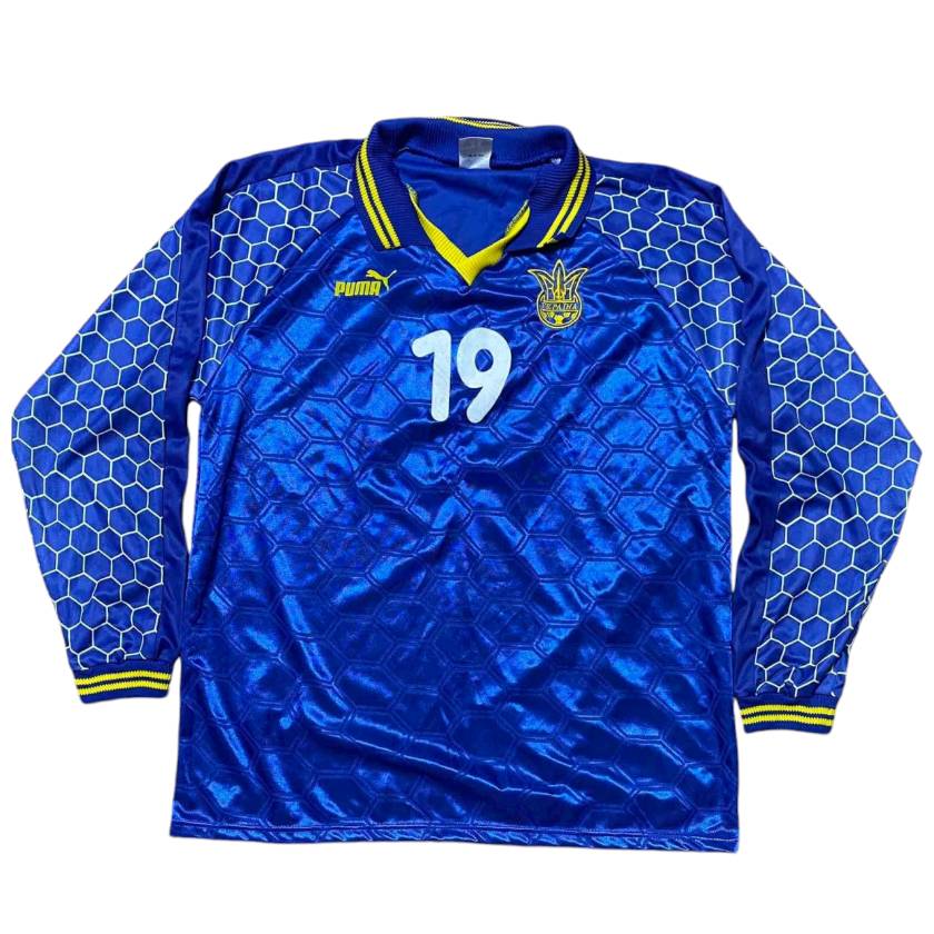 Rare Jersey Ukraine Soccer 1997 Match Worn Puma Vintage