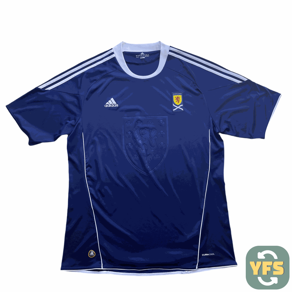 2010 11 SCOTLAND HOME FOOTBALL SHIRT Vintage Adidas - XXL