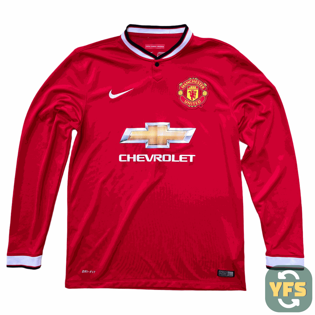 2014-15 Manchester United L/S home football shirt Original Nike - M