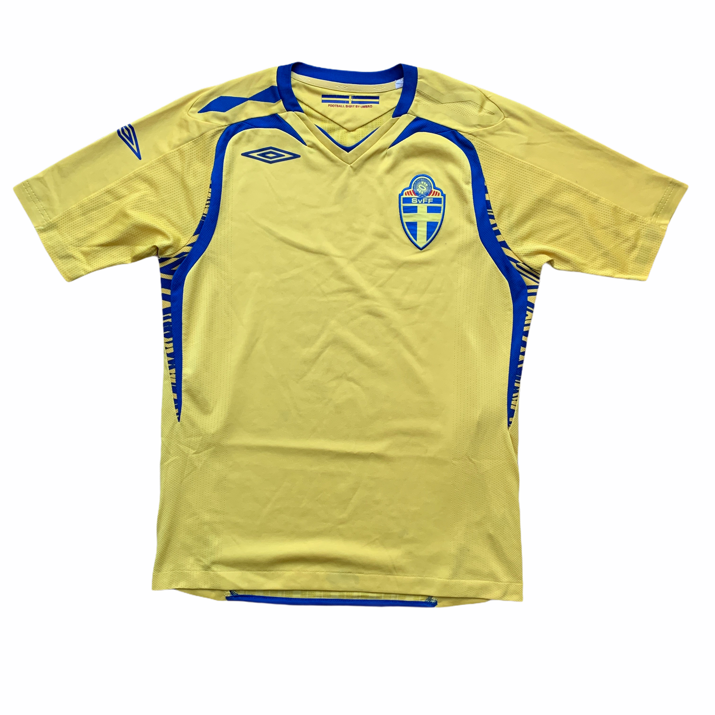 2007 09 SWEDEN HOME FOOTBALL SHIRT Classic Vintage - S