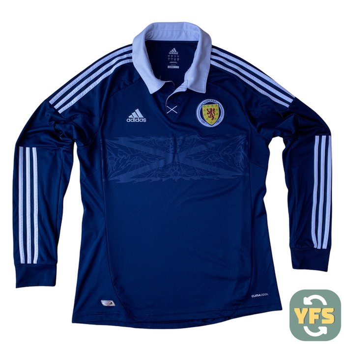 2011 13 SCOTLAND HOME LS FOOTBALL SHIRT Vintage Adidas - L