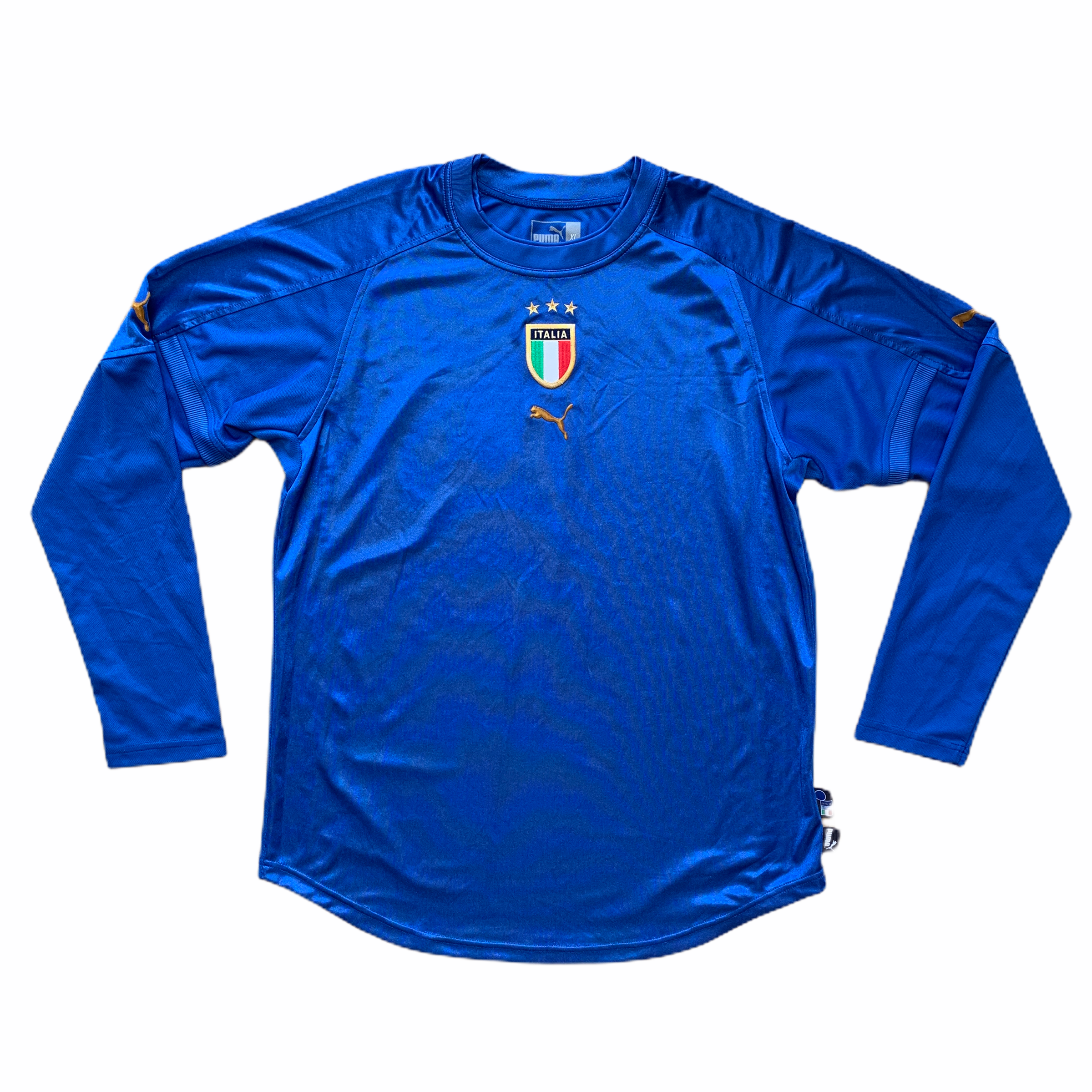 2004 06 Italy home LS football shirt Vintage Puma Classic - XL