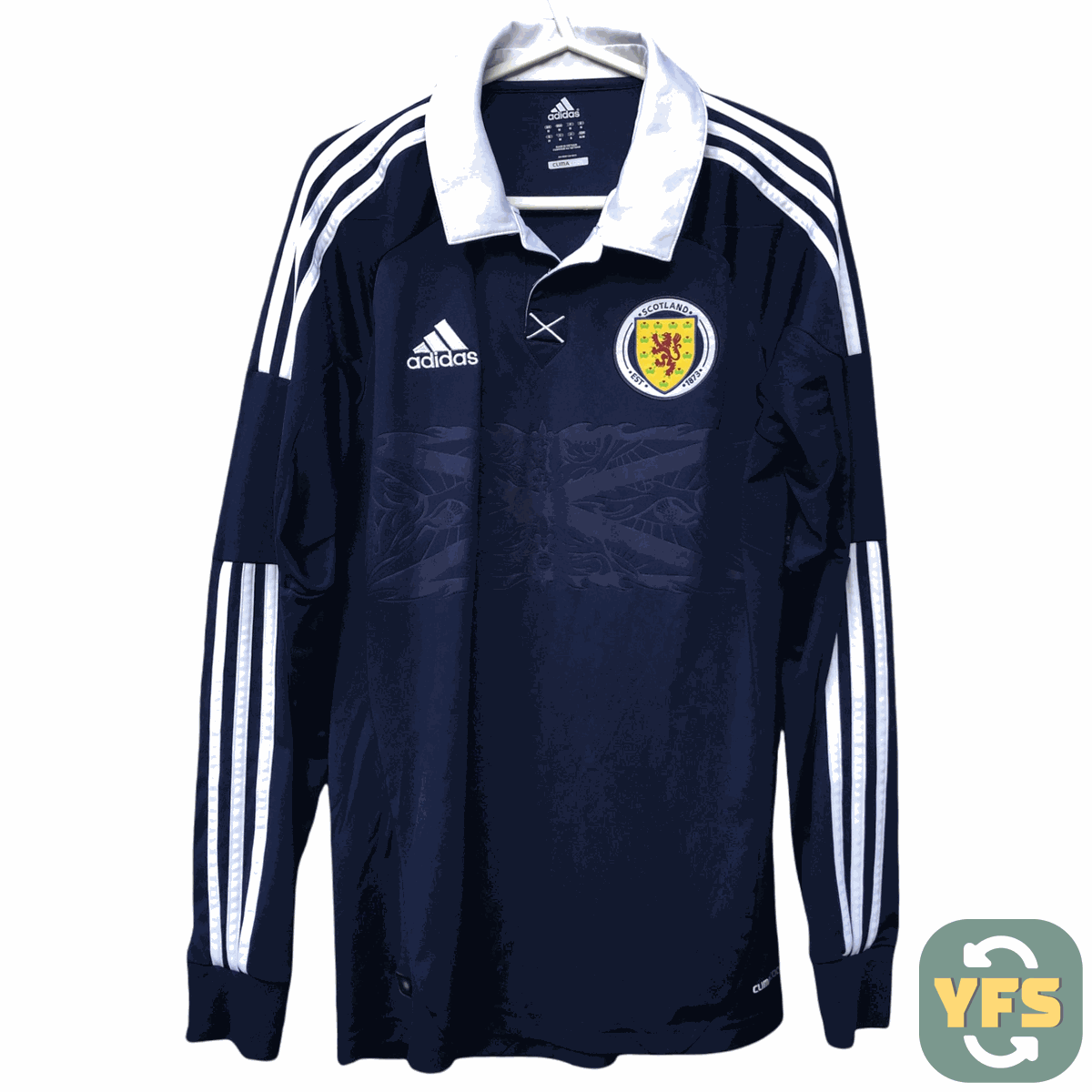 2011 13 SCOTLAND HOME LS FOOTBALL SHIRT Adidas - S