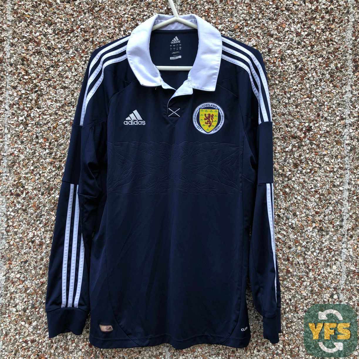 2011 13 SCOTLAND LS HOME FOOTBALL SHIRT Vintage Adidas - L