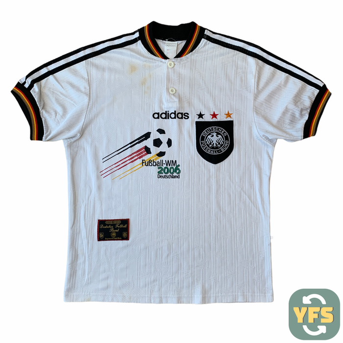 1996 98 GERMANY HOME FOOTBALL SHIRT Vintage Adidas - S