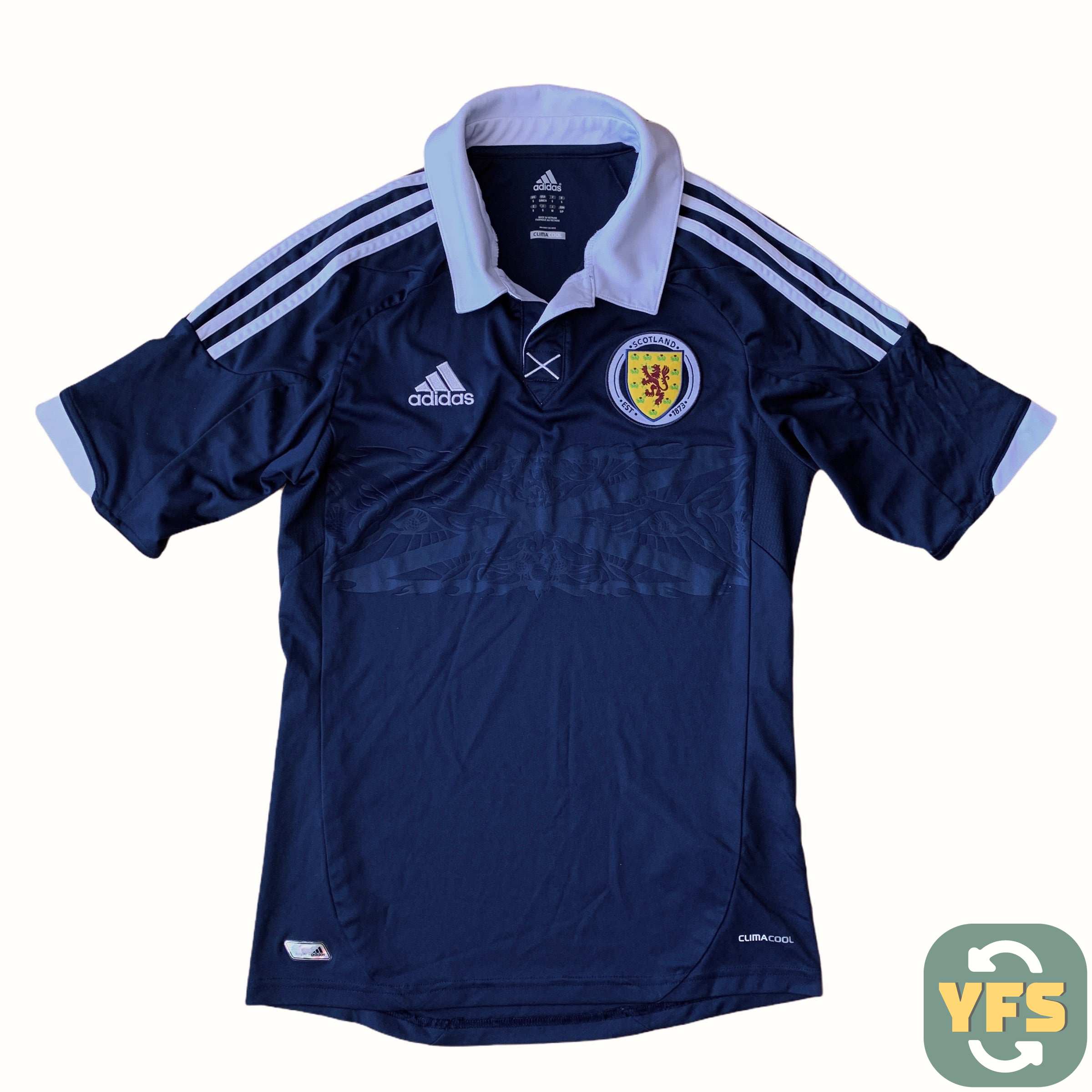 2011 13 SCOTLAND HOME FOOTBALL SHIRT Collar (excellent) - S