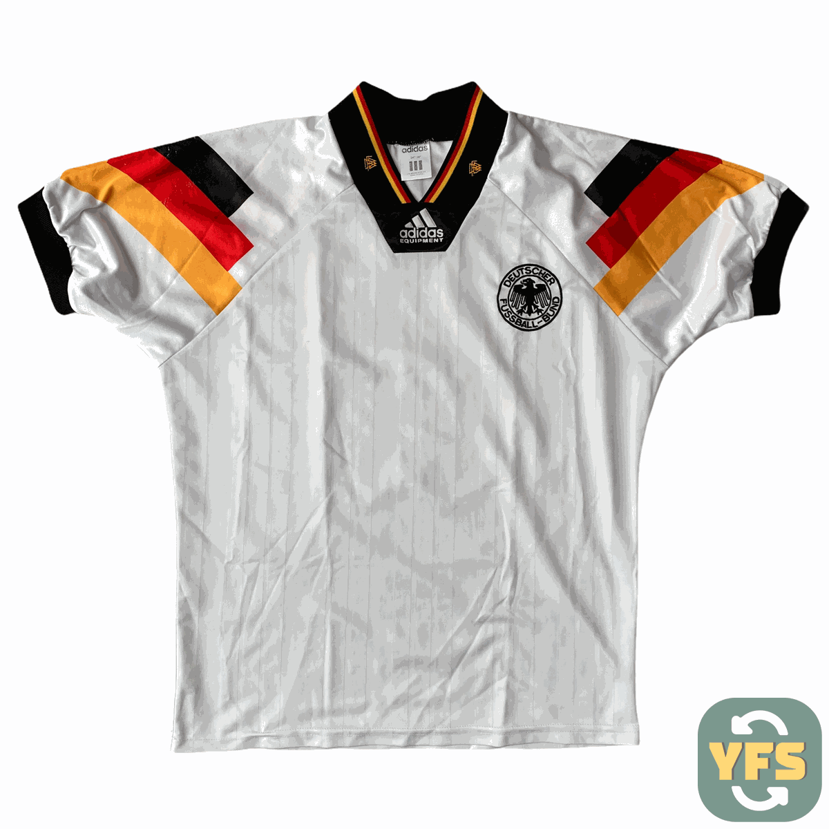 1992 94 GERMANY HOME FOOTBALL SHIRT Adidas Vintage Classic - S