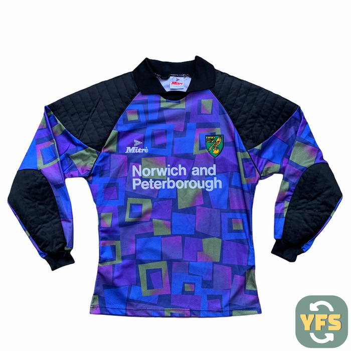 1994 96 NORWICH CITY GOALKEEPER GK SHIRT Classic Vintage - S