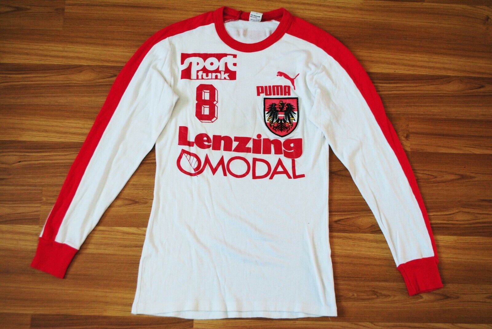 AUSTRIA NATIONAL FOOTBALL TEAM HOME SHIRT 70s-80s MATCH WORN PUMA VINTAGE RARE