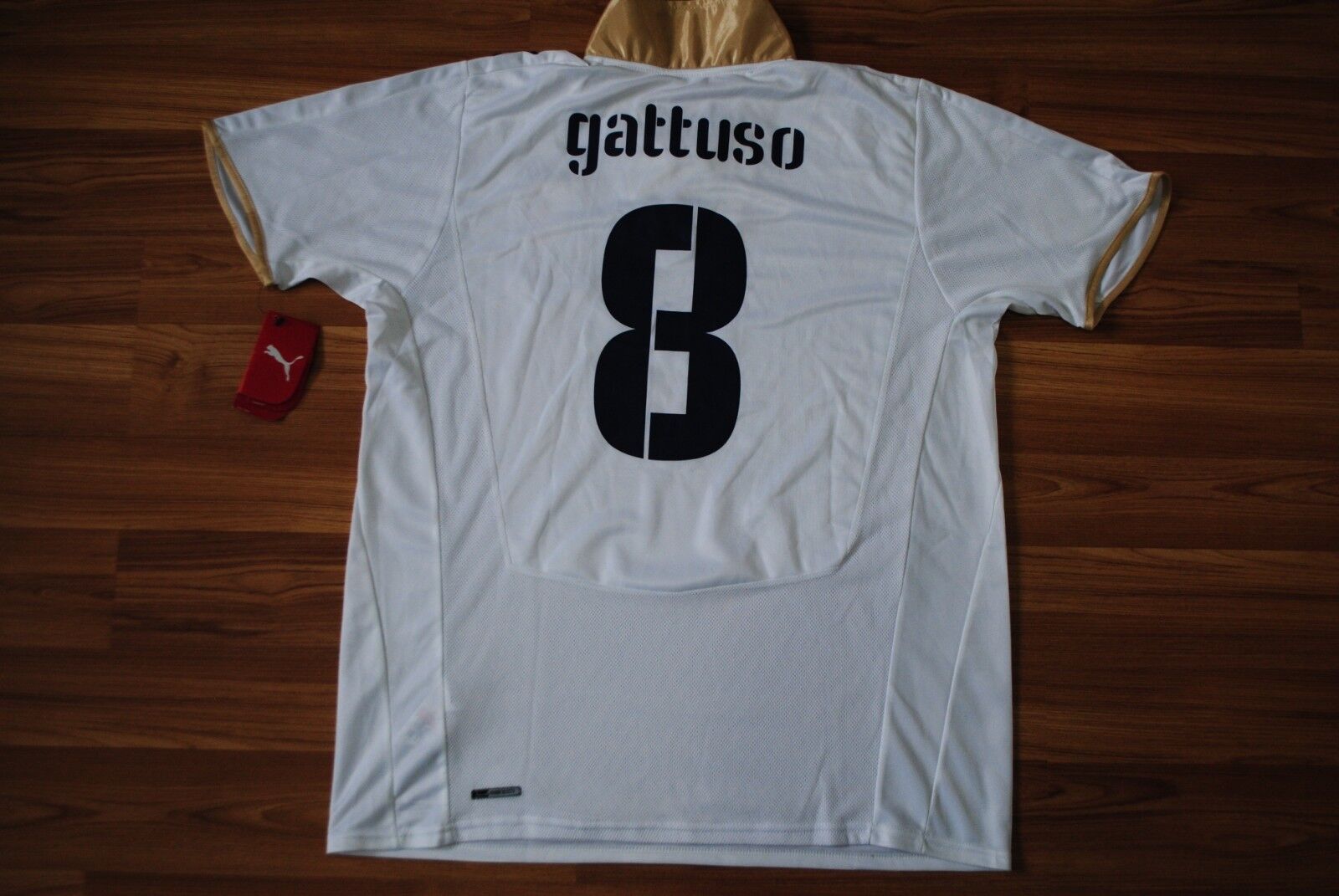 MAILLOT DE FOOTBALL EXTRA RARE NEUF AVEC ÉTIQUETTES ITALIE 2008/2009/2010 AWAY #8 GATTUSO NEUF