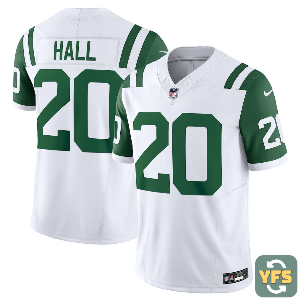Jersey Breece Hall White New York Jets NFL Nike