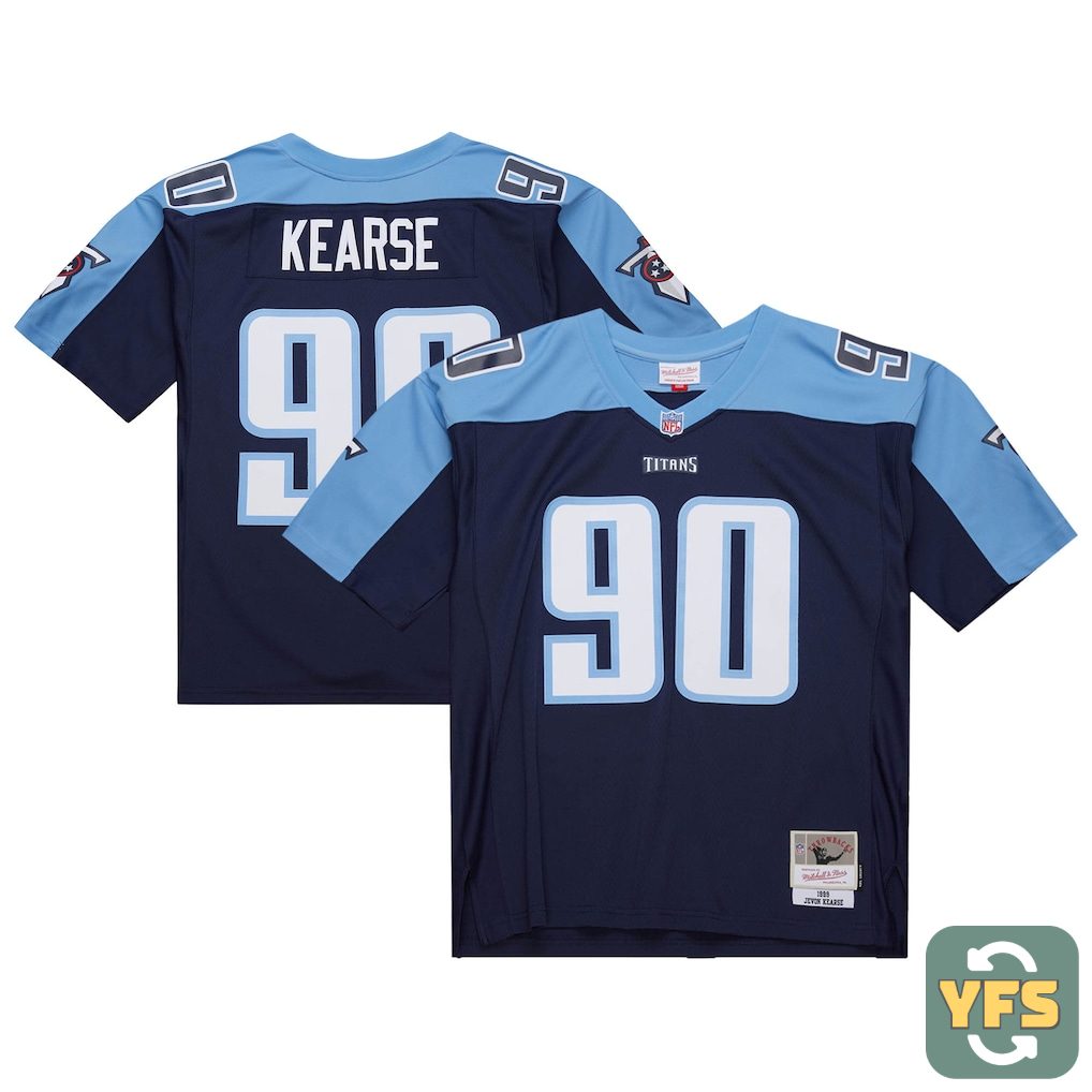 Jersey Mitchell & Ness Jevon Kearse Navy Tennessee Titans 1999 NFL Legacy