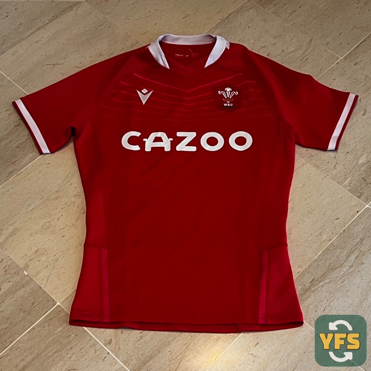 2021-2022 Wales WRU rugby stock pro home Macron shirt size large