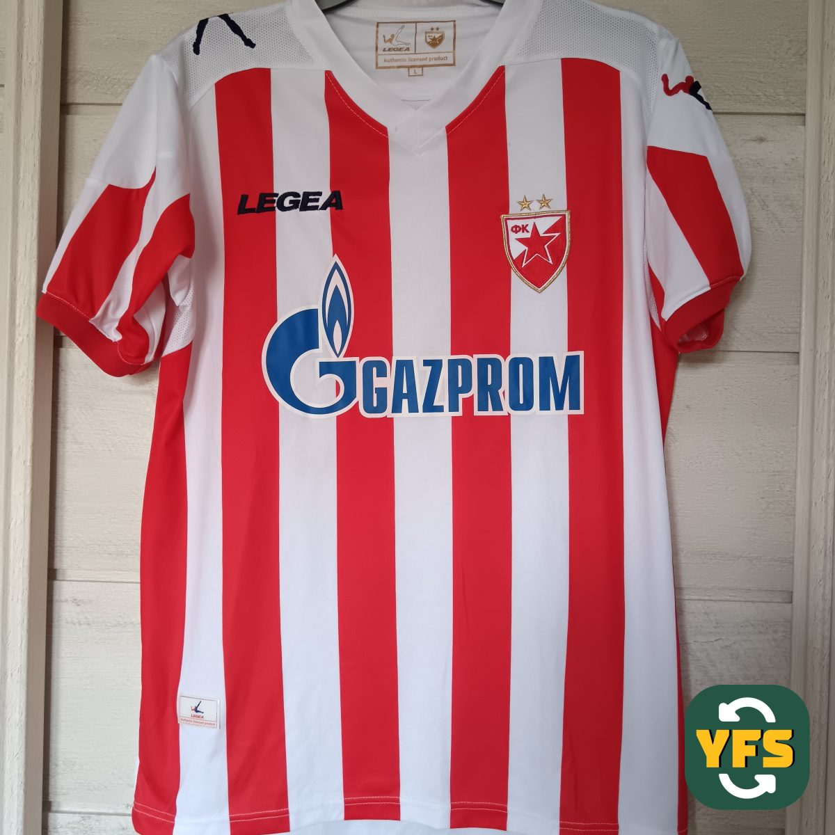 Red Star Belgrade 2012-2013 Home Match Worn Legea - YourFootballShirt - Photo 1