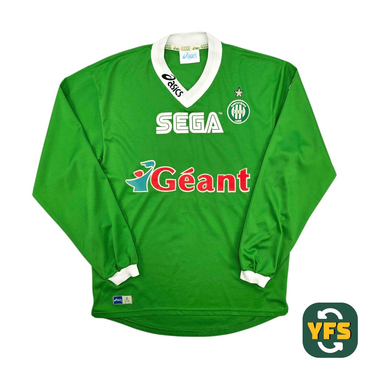 AS Saint-Etienne 1999-2000 Home Issued Asics - YourFootballShirt - Photo 1