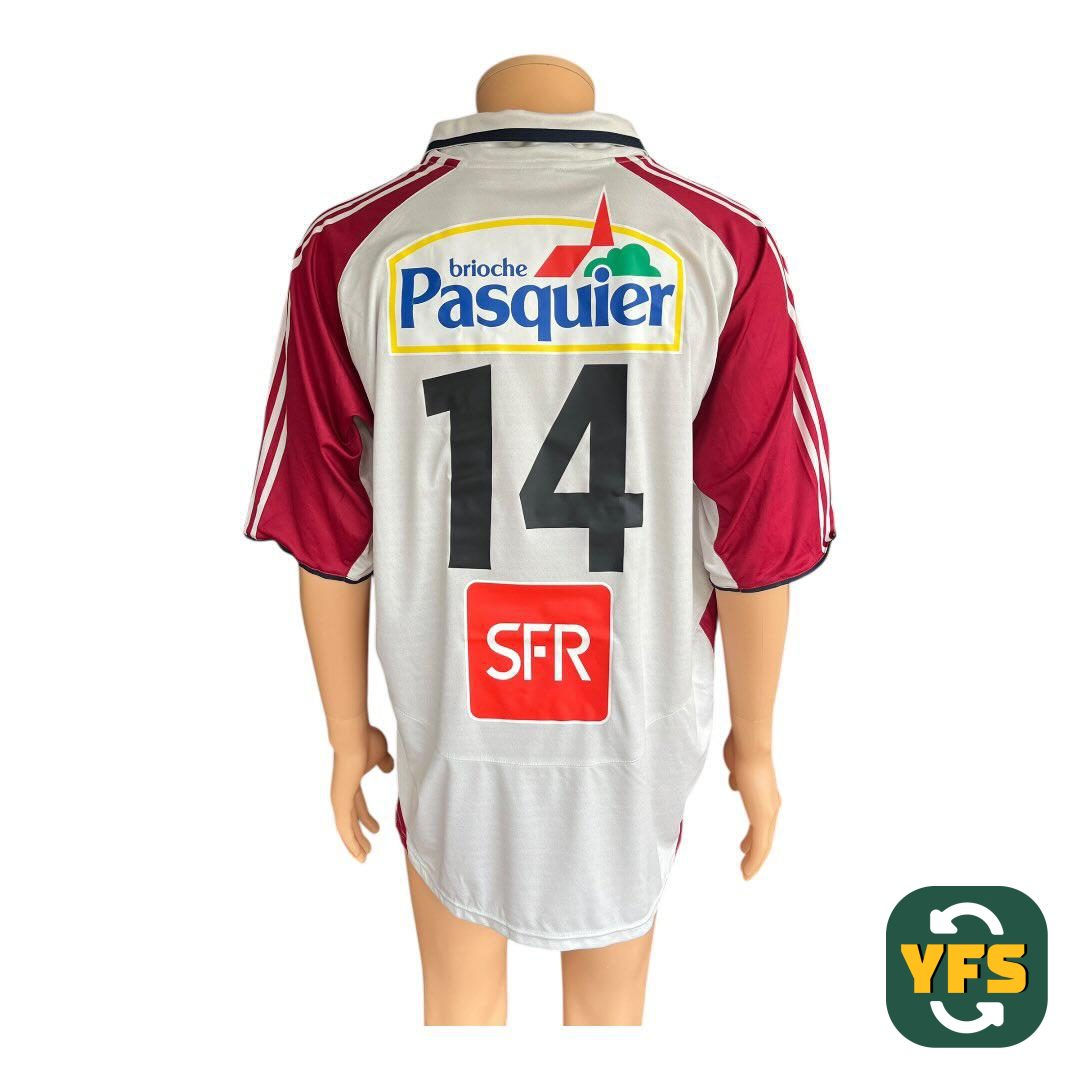 PSG 2003-2004 Away Match Worn Adidas Rocchi #14 - YourFootballShirt - Photo 1