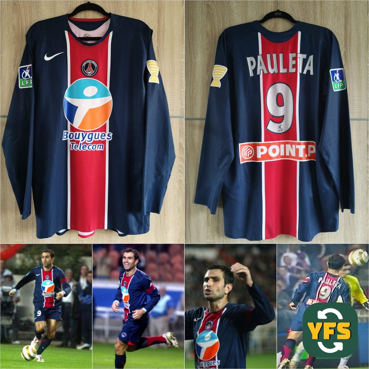 PSG 2005-2006 Home Match Worn Nike - YourFootballShirt
