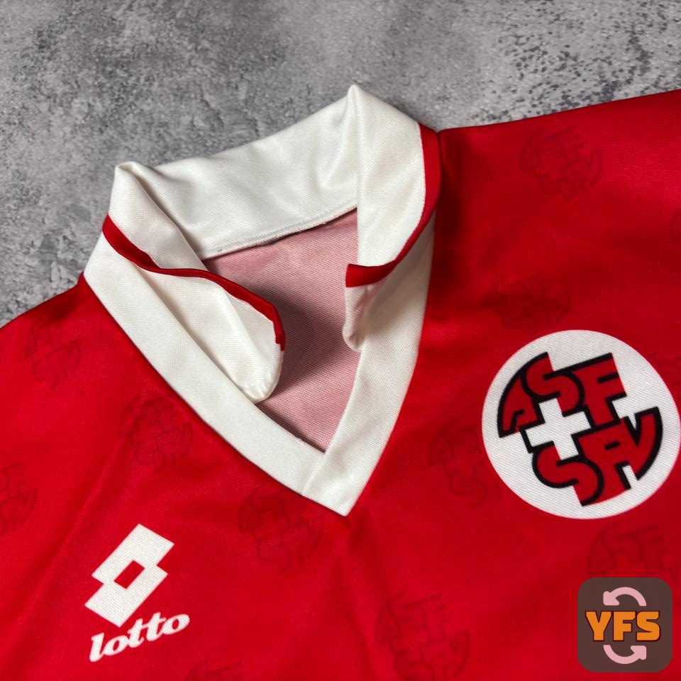 Jersey Switzerland Soccer 1994-96 Vintage Lotto – YFS – Your
