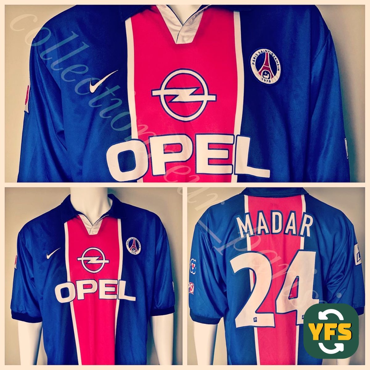 PSG 1998-1999 Home Match Worn Nike - YourFootballShirt