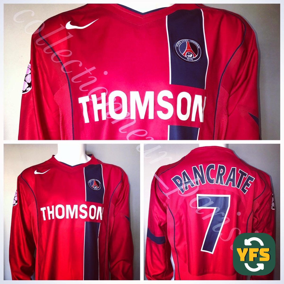 PSG 2004-2005 Away Match Worn Nike - YourFootballShirt