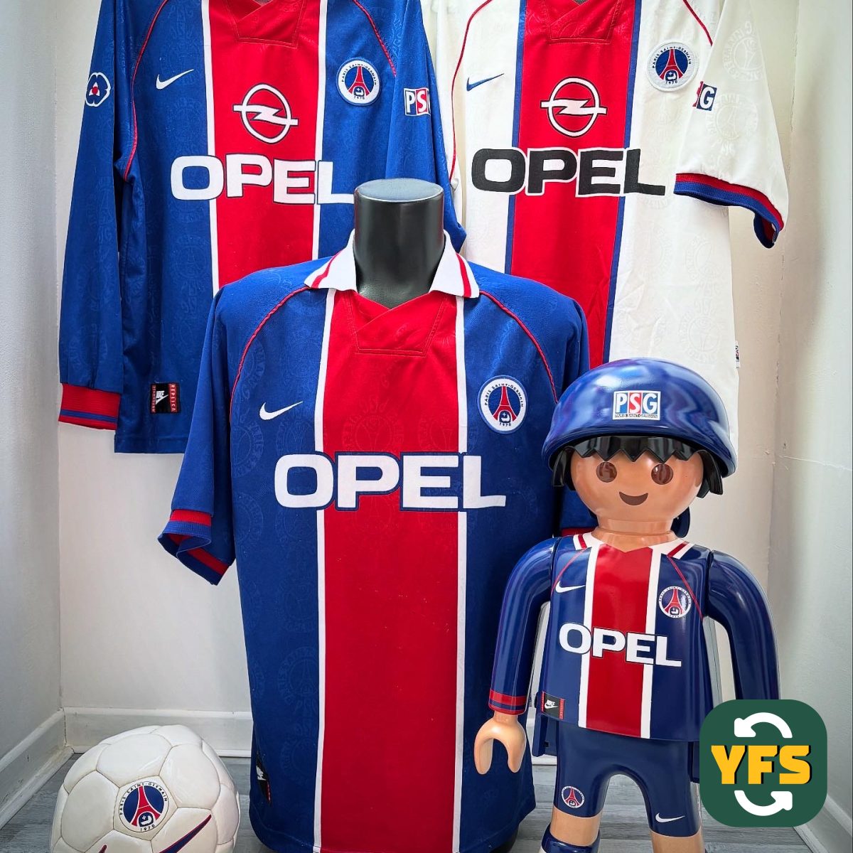 PSG 1996-1997 Home Match Worn Nike - YourFootballShirt - Photo 1