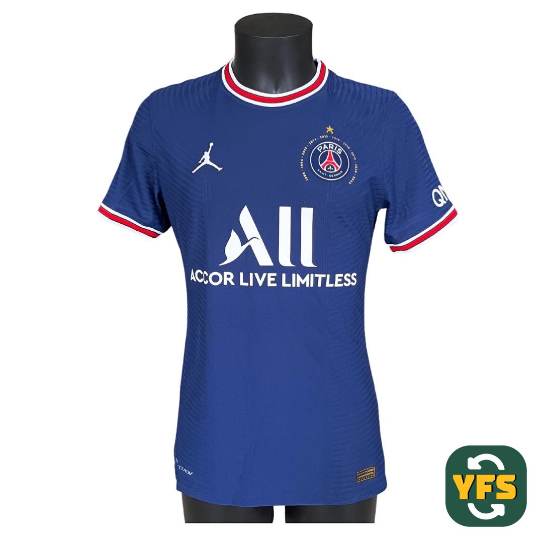 PSG 2021-2022 Home Match Worn Nike - YourFootballShirt - Photo 1