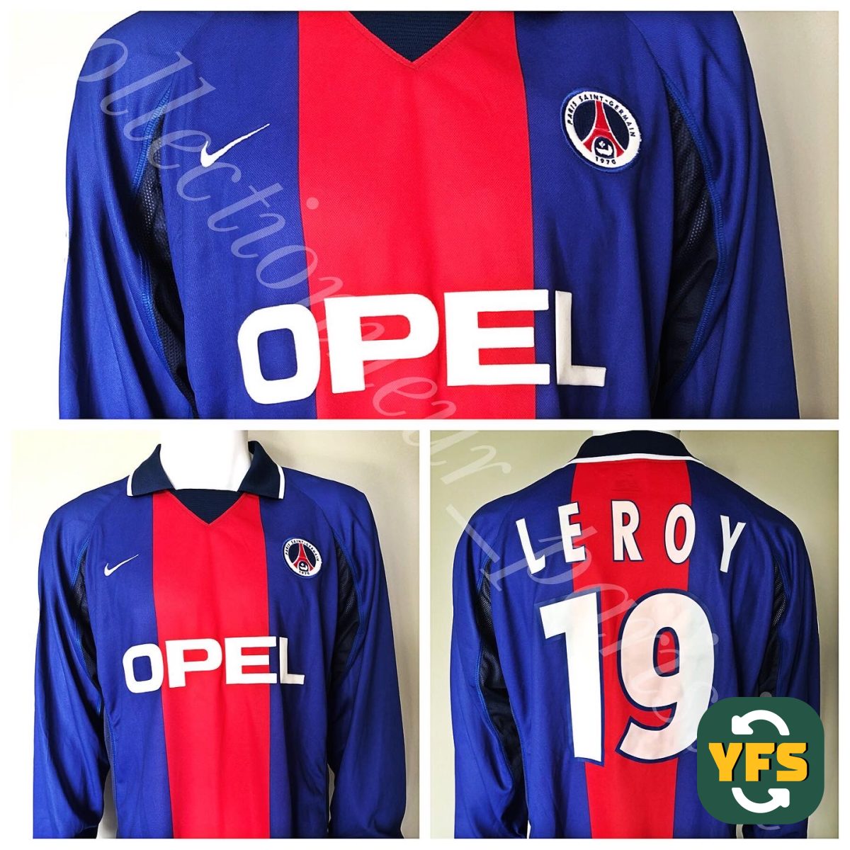 PSG 2000-2001 Home Match Worn Nike - YourFootballShirt
