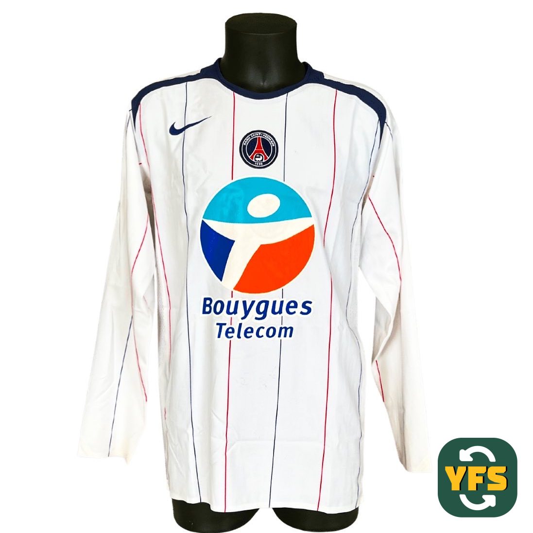 PSG 2005-2006 Away Match Worn Nike - YourFootballShirt - Photo 1
