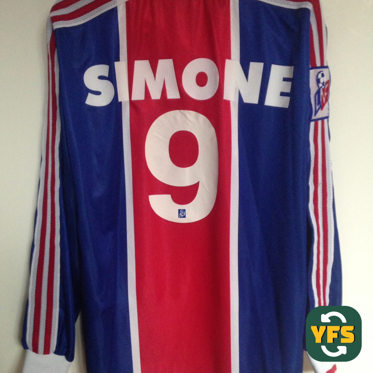 PSG 1998-1999 Home Match Worn Adidas - YourFootballShirt - Photo 1