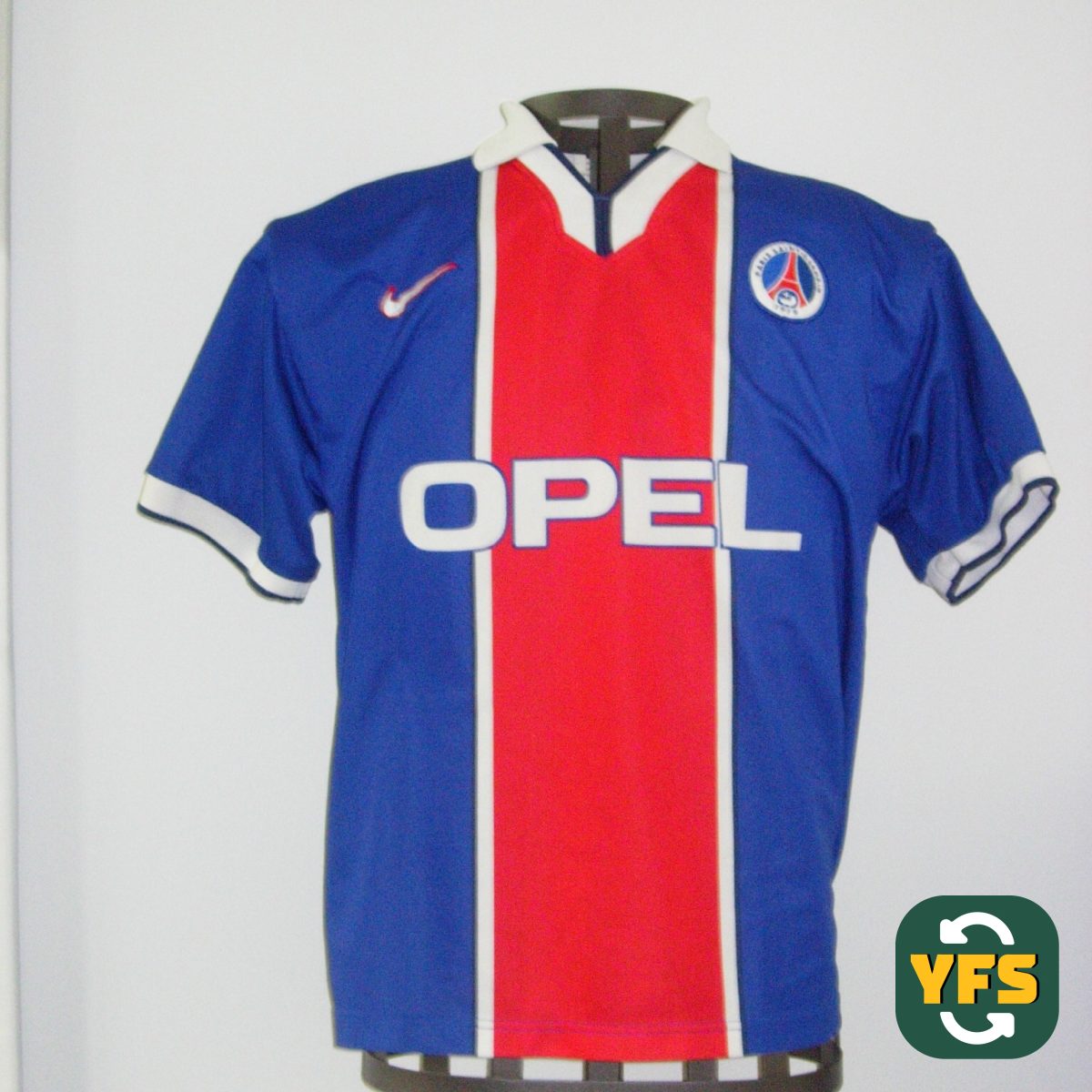 PSG 1997-1998 Home Match Worn Nike - YourFootballShirt - Photo 1