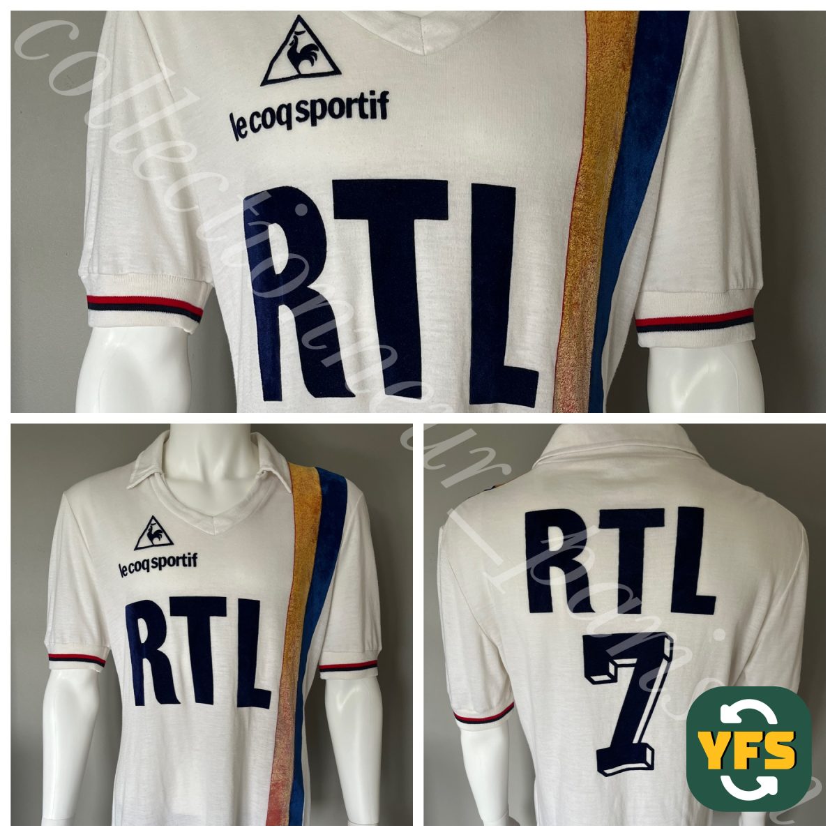 PSG 1983-1984 Home Match Worn Le Coq Sportif - YourFootballShirt