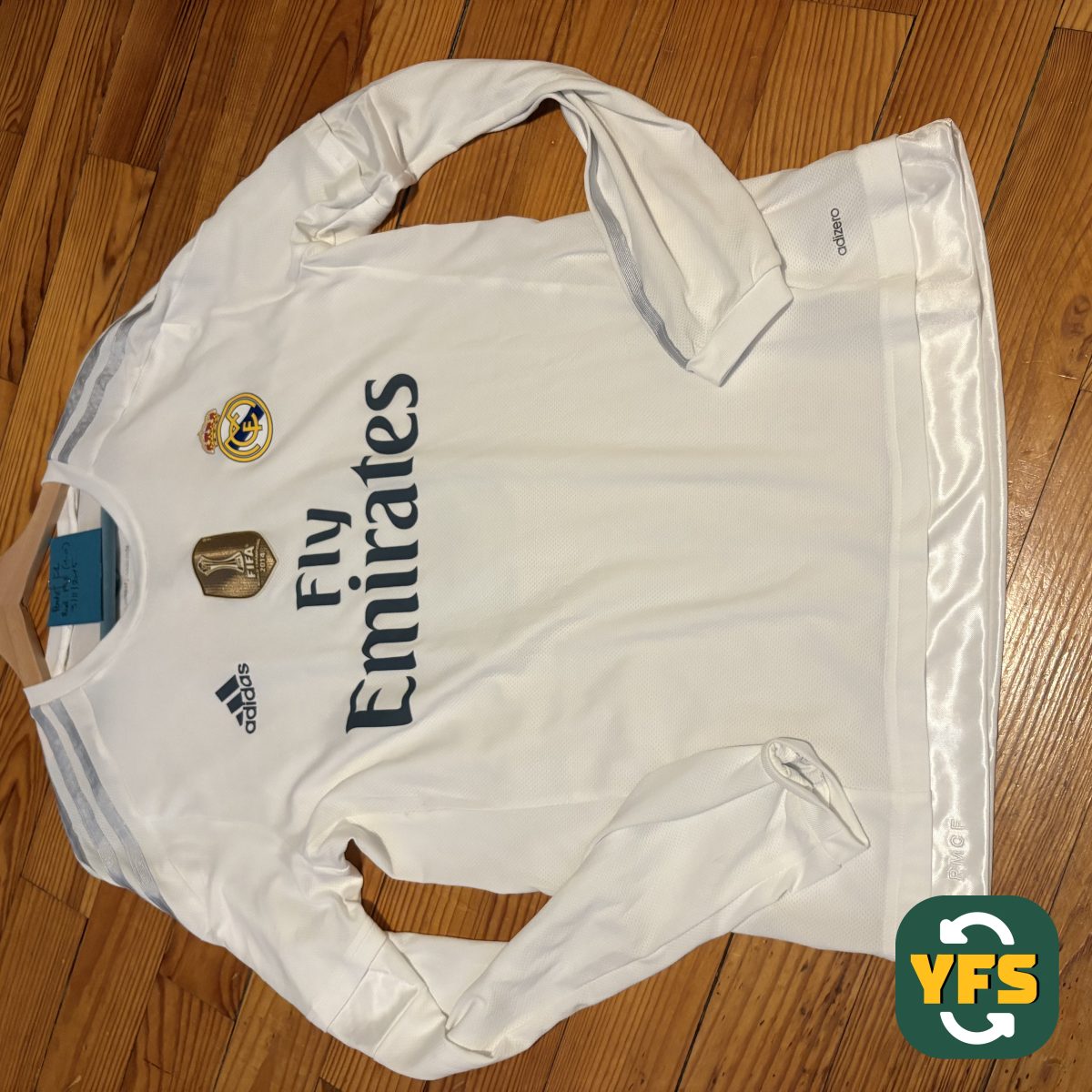 Real Madrid 2015-2016 Home Match Worn Adidas - YourFootballShirt - Photo 1