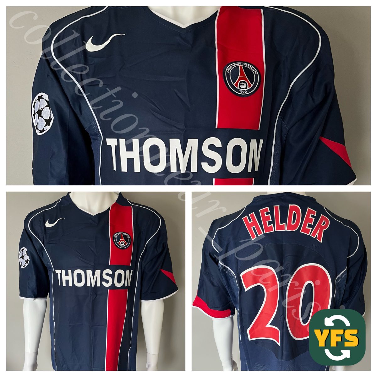 PSG 2004-2005 Home Match Worn Nike - YourFootballShirt