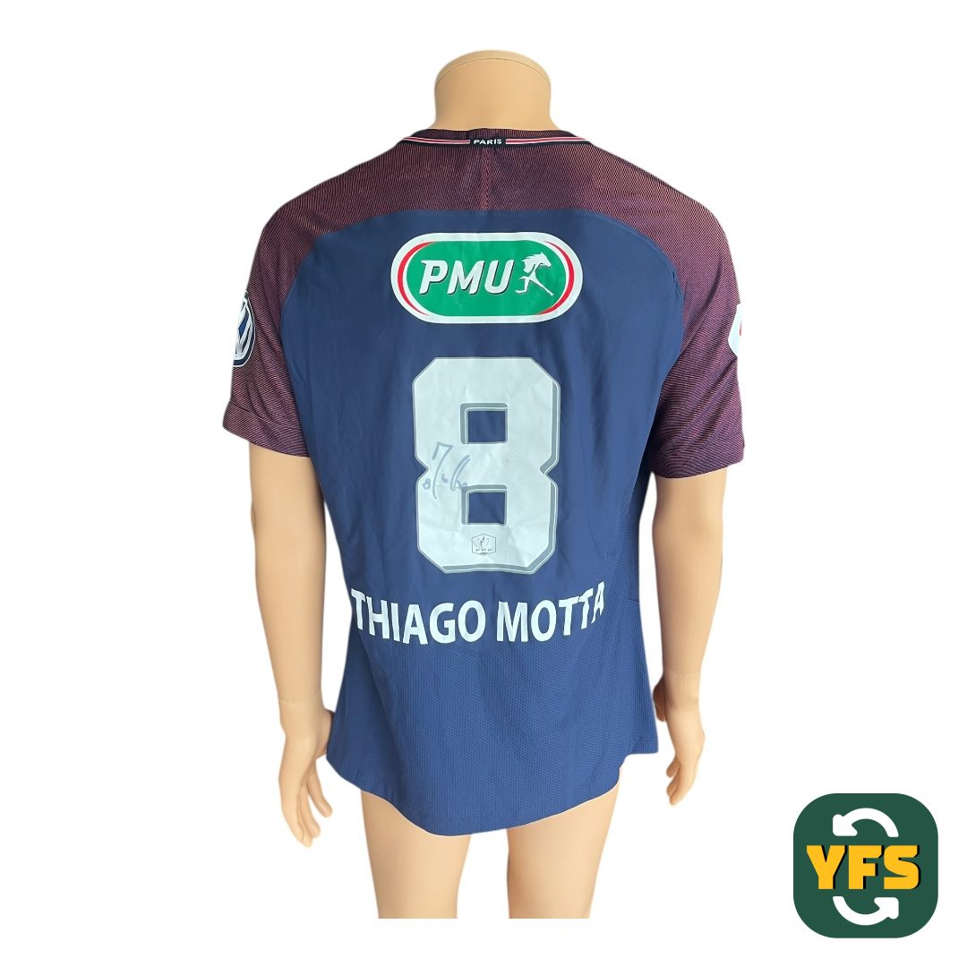PSG 2017-2018 Home Match Worn Nike Thiago motta - YourFootballShirt - Photo 1
