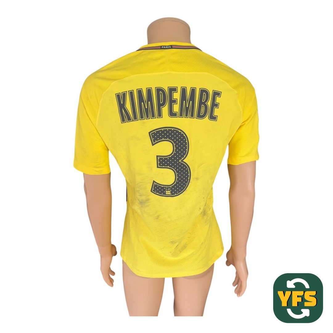 PSG 2017-2018 Away Match Worn Nike Kimpembe - YourFootballShirt - Photo 1
