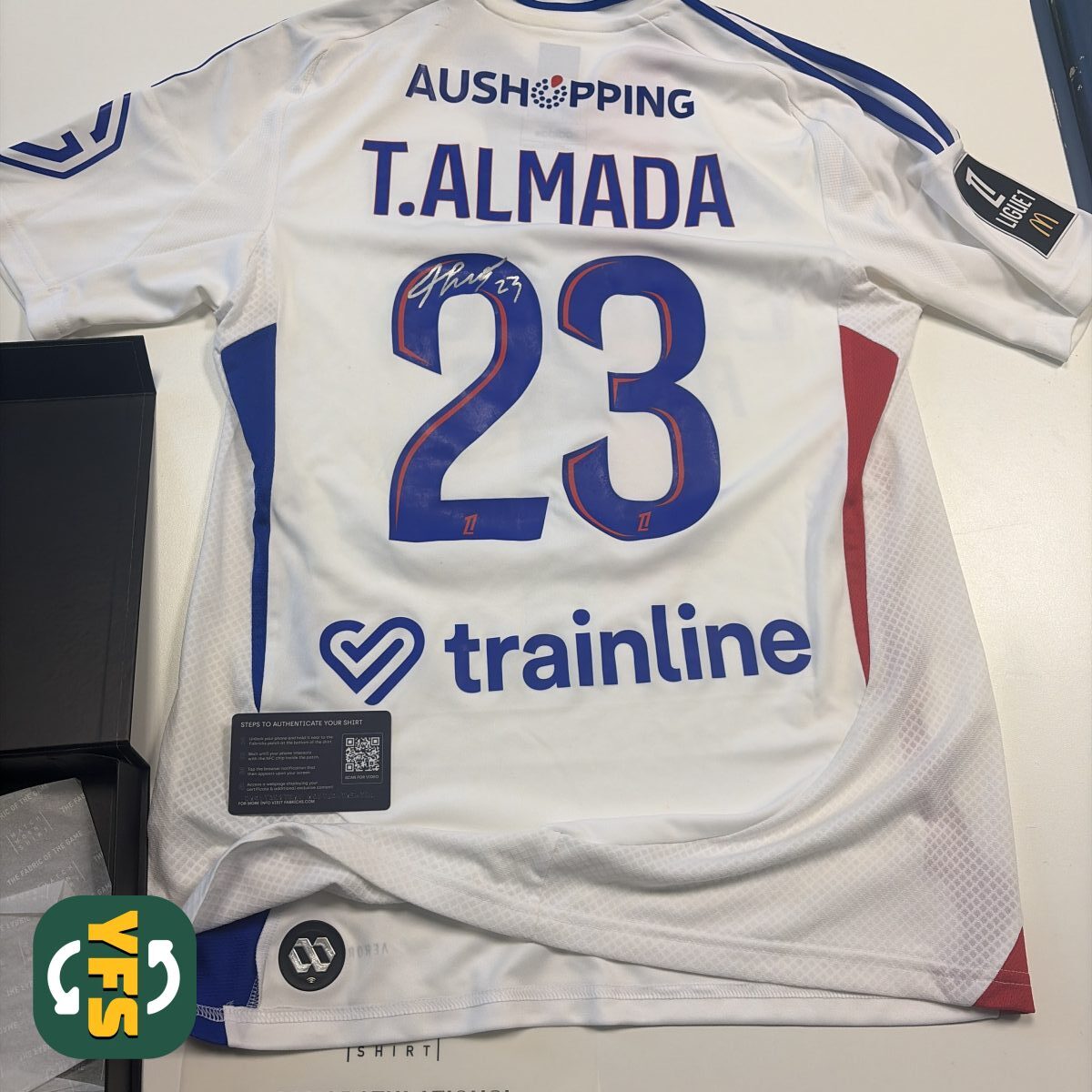 Olympique Lyonnais 2024-2025 Home Issued Adidas Thiago almada 23 - YourFootballShirt - Photo 1