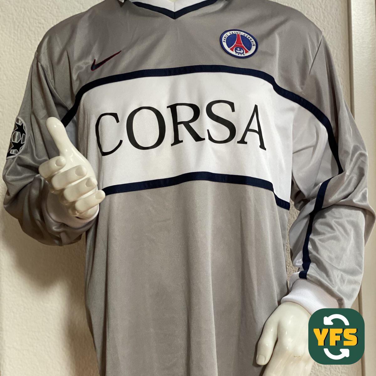 PSG 2000-2001 Away Match Worn Nike - YourFootballShirt - Photo 1