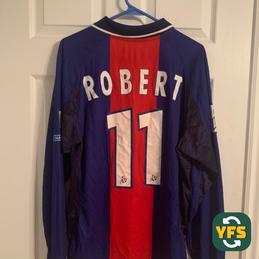PSG 2000-2001 Home Match Worn Nike Robert - YourFootballShirt - Photo 1