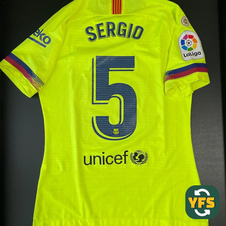FC Barcelona 2018-2019 Away Match Worn Nike - YourFootballShirt - Photo 1